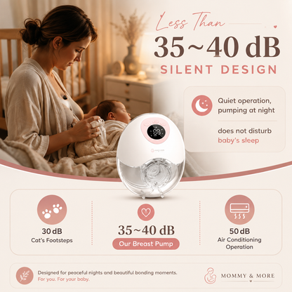 Whisper-quiet 35-40dB design, quieter than a cat's footsteps